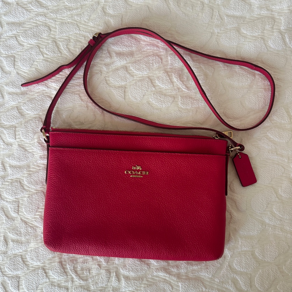 Coach Magenta Crossbody Bag with Adjustable Strap